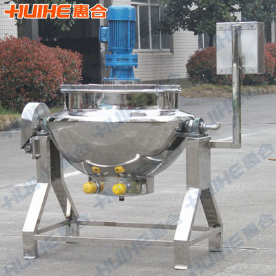 Qualität  Dairy Factory Electric Heating Jacketed Cooking Kettle With Drop Agitator For Food Jam Paste Production usine