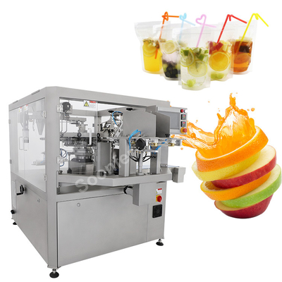 Automatisches Fruchtsaft doypack Hochgeschwindigkeitspramade flüssige Beutel-Füllmaschine